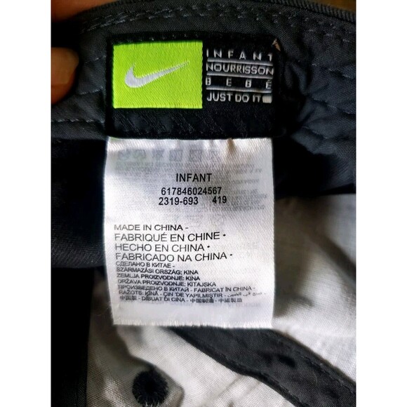 Nike Infant Toddler Strapback Hat Gray Embroidered Swoosh Ballcap 2319-693 - Picture 6 of 8